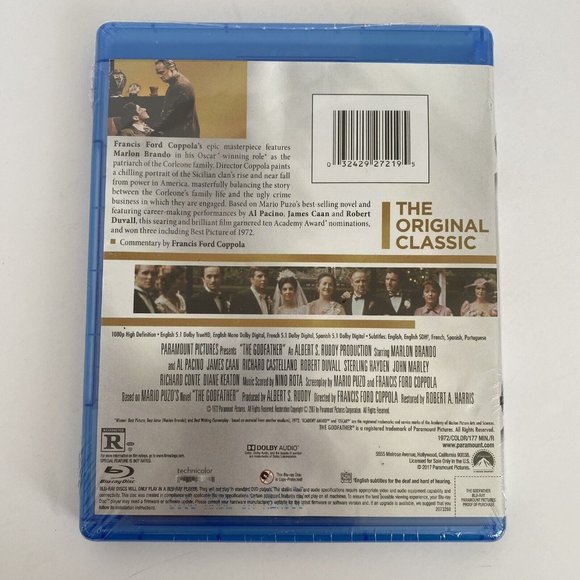 2007 The Godfather Blue Ray Sealed Original 1972 Classic Dolby Audio Paramount - Picture 4 of 7